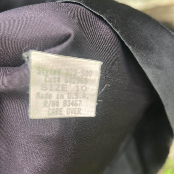 Cache Vintage Formal Gown Maxi Floral Aplique 90's Prom Wedding Guest Black Tie - Picture 9 of 10